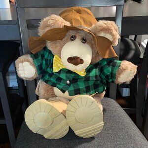 Vintage 1984 Xavier Roberts Farrell Furskin Postmaster Bear w/ Cert of Auth Book